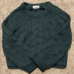 Universal Thread Dark Green Cable Knit Sweater